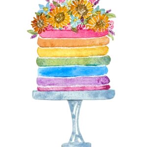 Floral Cake Card