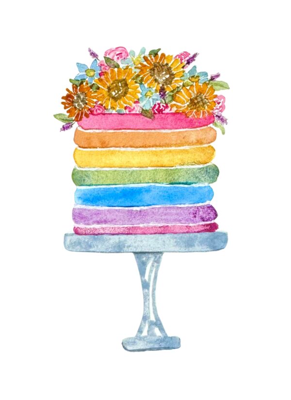 Floral Cake Card