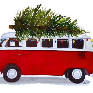 VW Bus Holiday Card